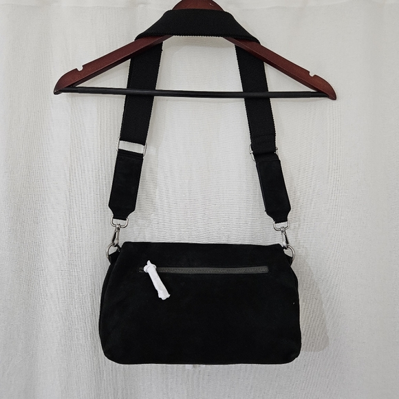 Free People Amara Crossbody Bag in Black Suede - Picture 9 of 16